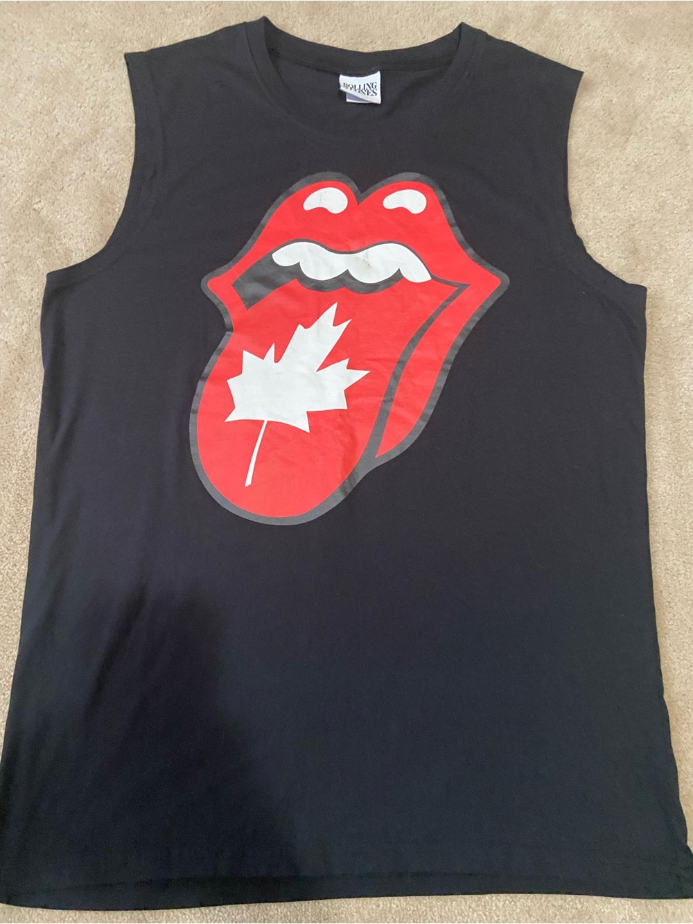 Rolling Stones Men’s Black Muscle Tee